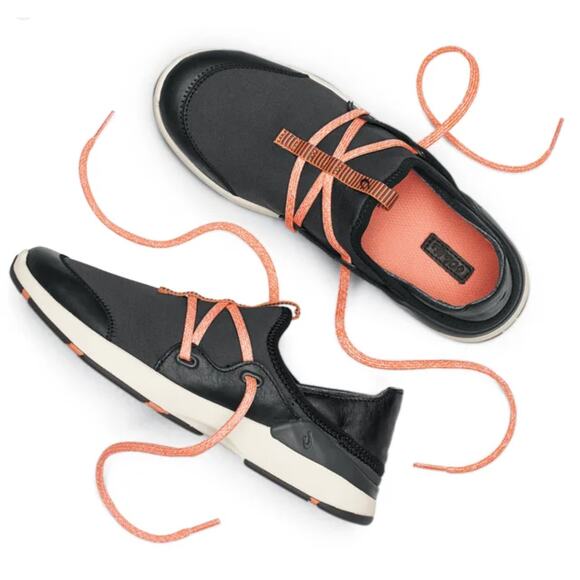 Olukai Women's Mikili Sneaker Lace Up Slip on Sneaker Shoes Stretchy Gray SZ 7.5 - Picture 1 of 11